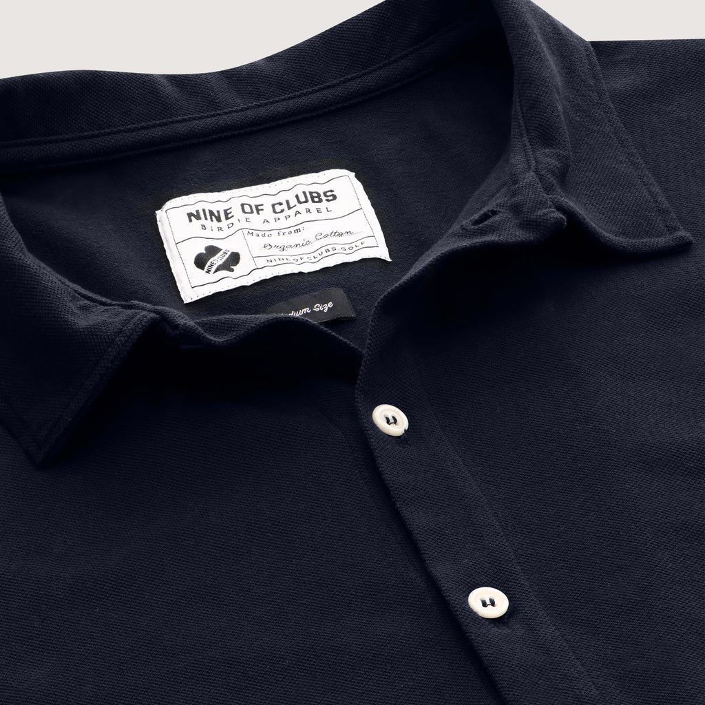 Button up shirt, Blue piqué organic cotton