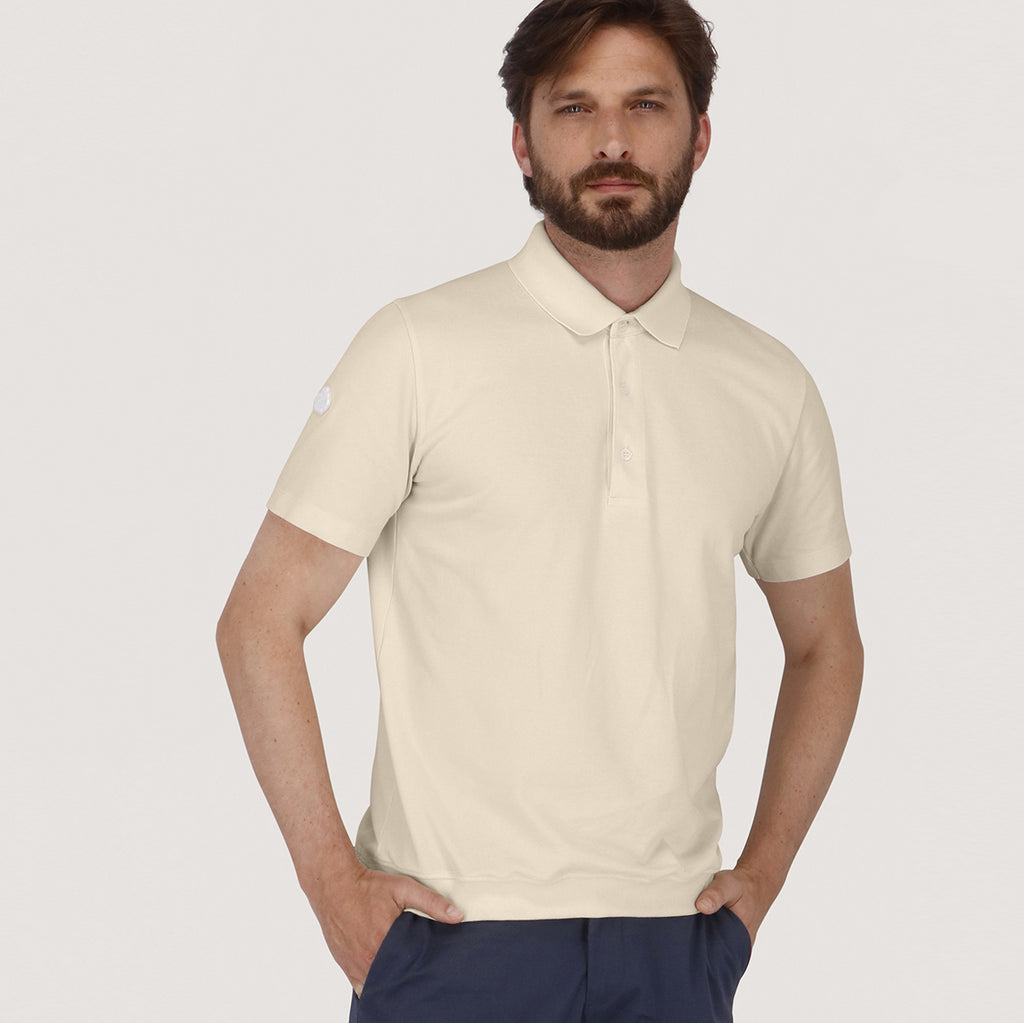 Classic Golf polo shirt - Slim fit - Ecru Classic Golf polo shirt - Slim fit - Ecru
