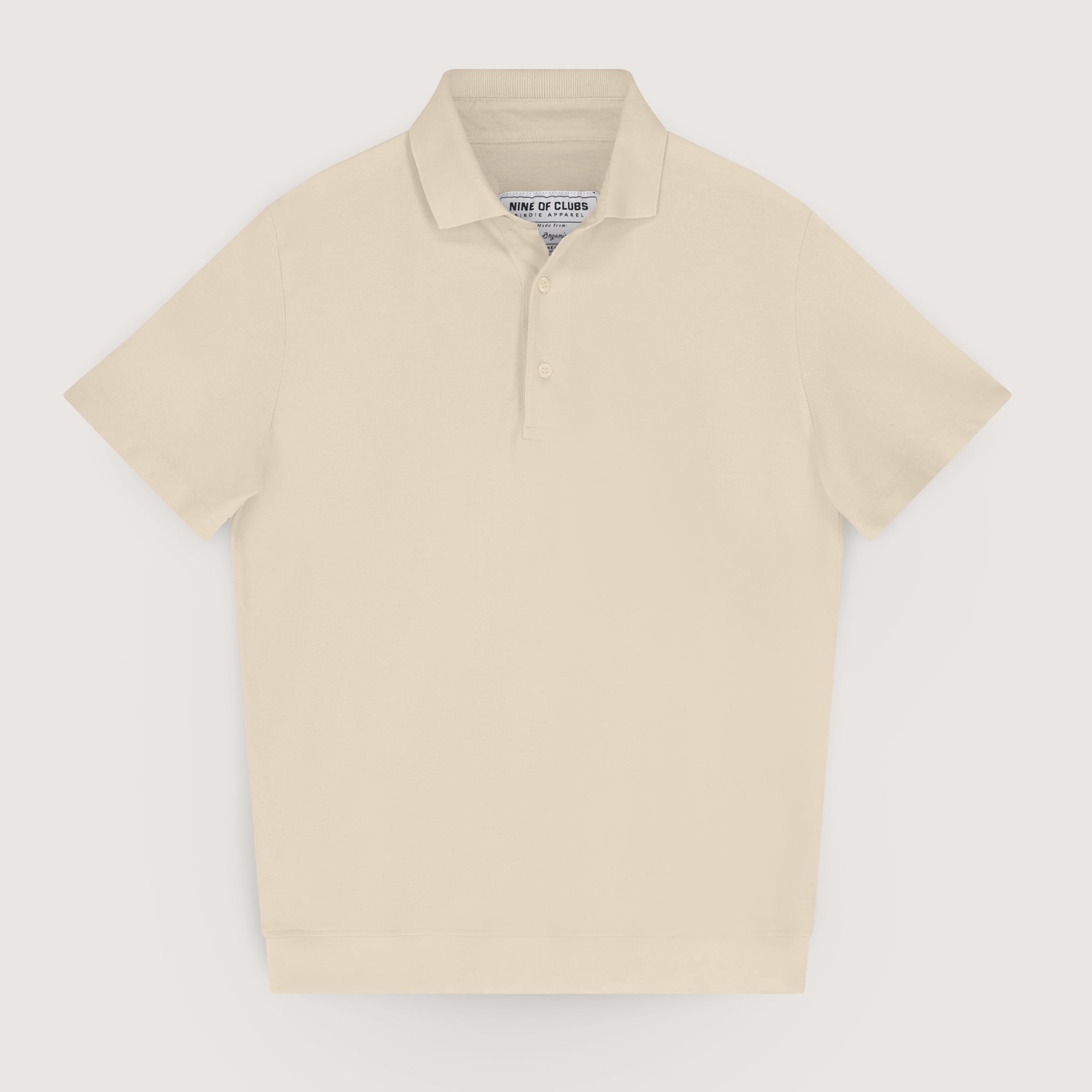 Golf polo shirt - Organic cotton Ecru | Nine Of Clubs
